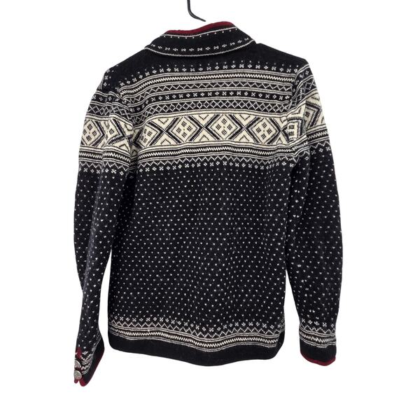 DALE OF NORWAY MEDIUM NEW WOOL FAIR ISLE ZIP UP LONG SLEEVE SWEATER - Picture 2 of 7